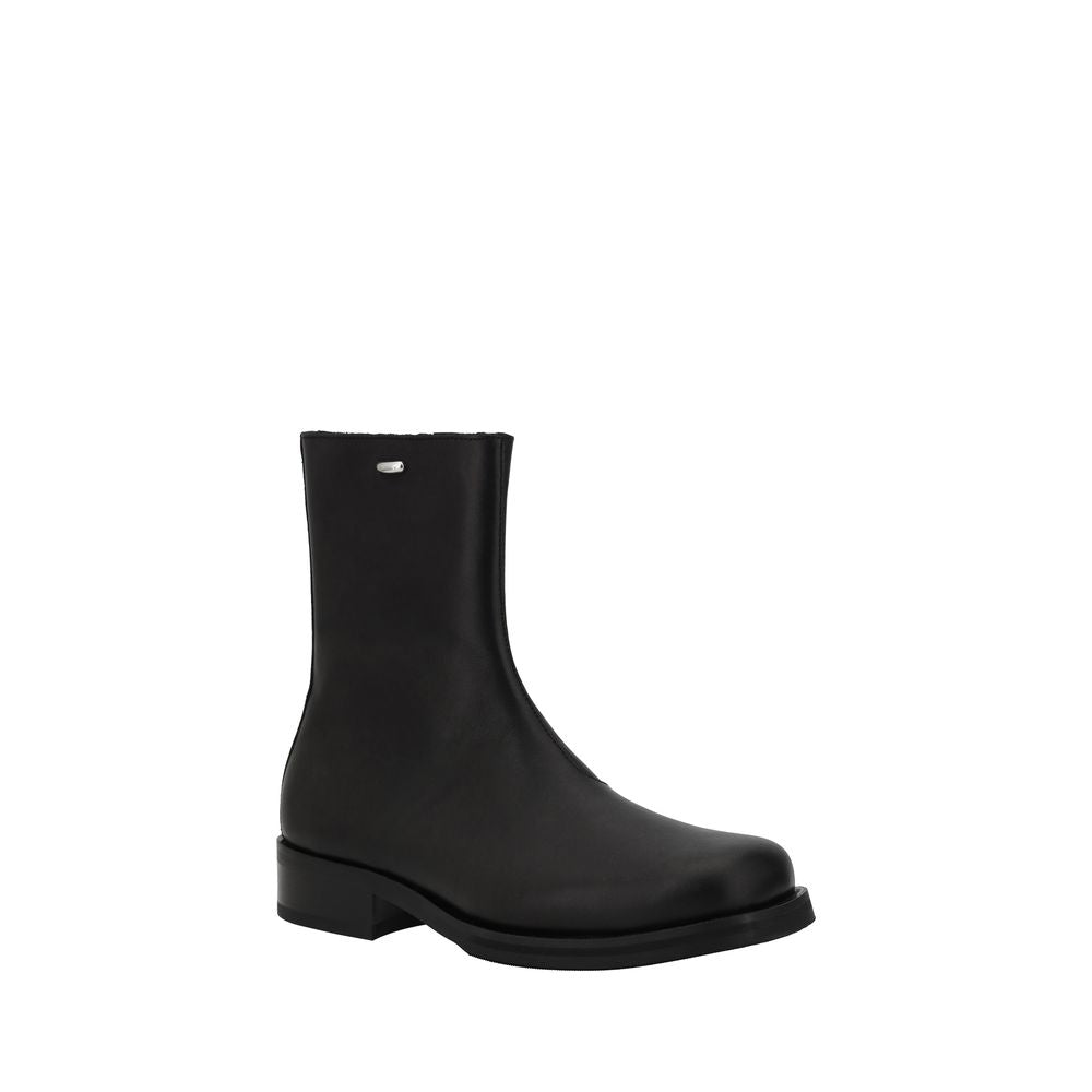 Our Legacy Black Calf Leather Camion Ankle Boots
