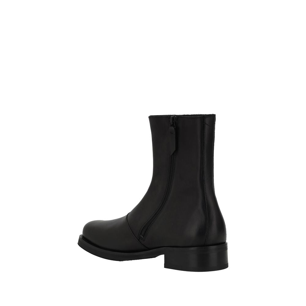 Our Legacy Black Calf Leather Camion Ankle Boots