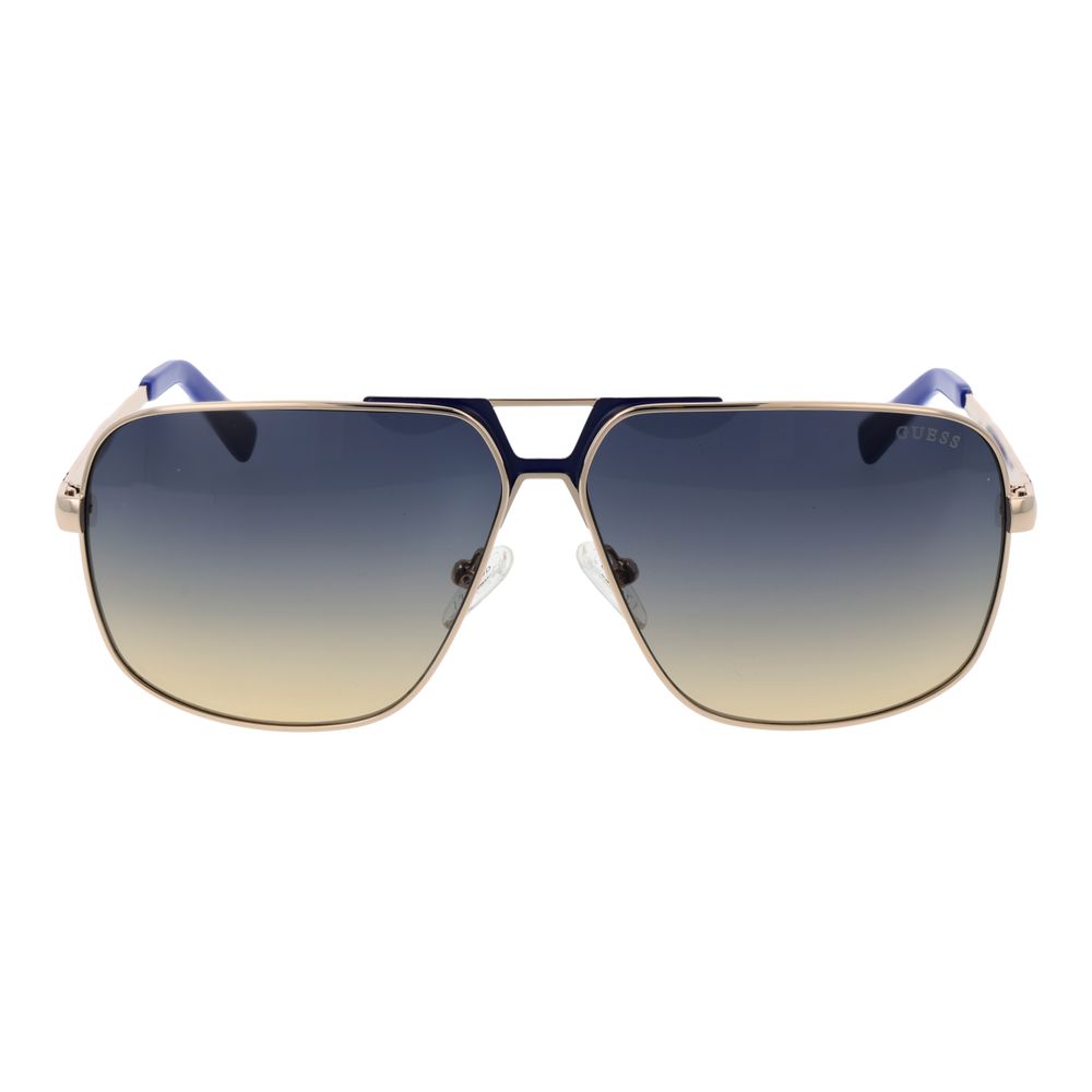 Guess Silver Metal Aviator Sunglasses