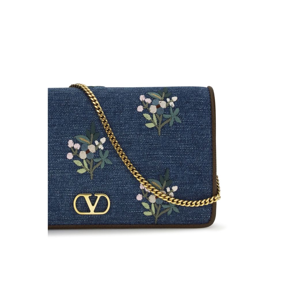 Valentino Garavani Blue Denim Shoulder Bag