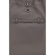 Zanellato Gray Calf Leather Shoulder Bag