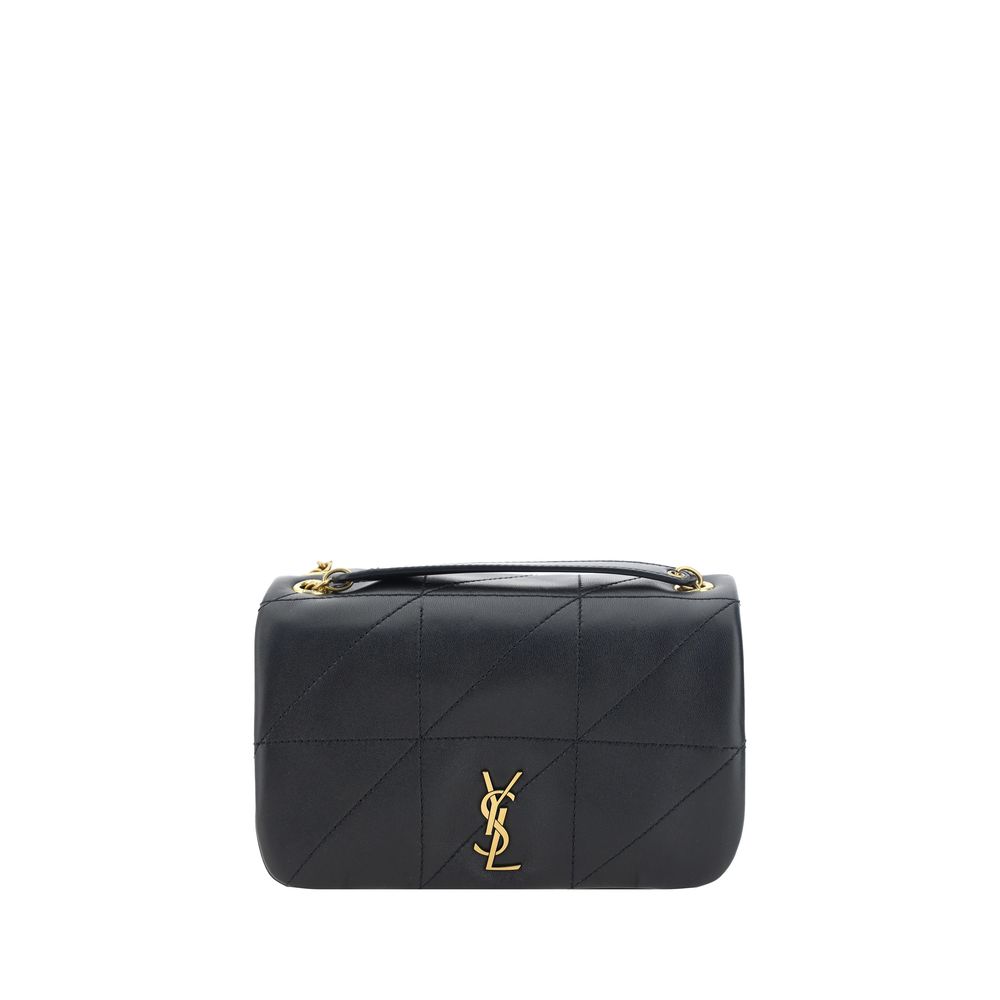 Saint Laurent Black Lambskin Shoulder Bag