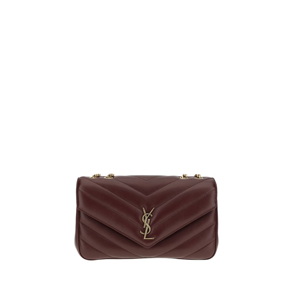 Saint Laurent Bordeaux Lambskin Shoulder Bag
