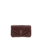 Saint Laurent Bordeaux Lambskin Shoulder Bag