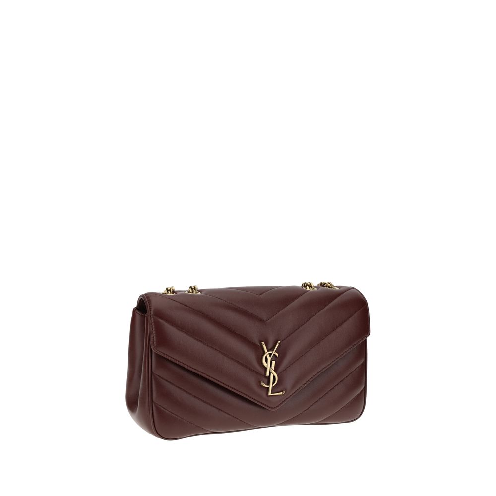 Saint Laurent Bordeaux Lambskin Shoulder Bag