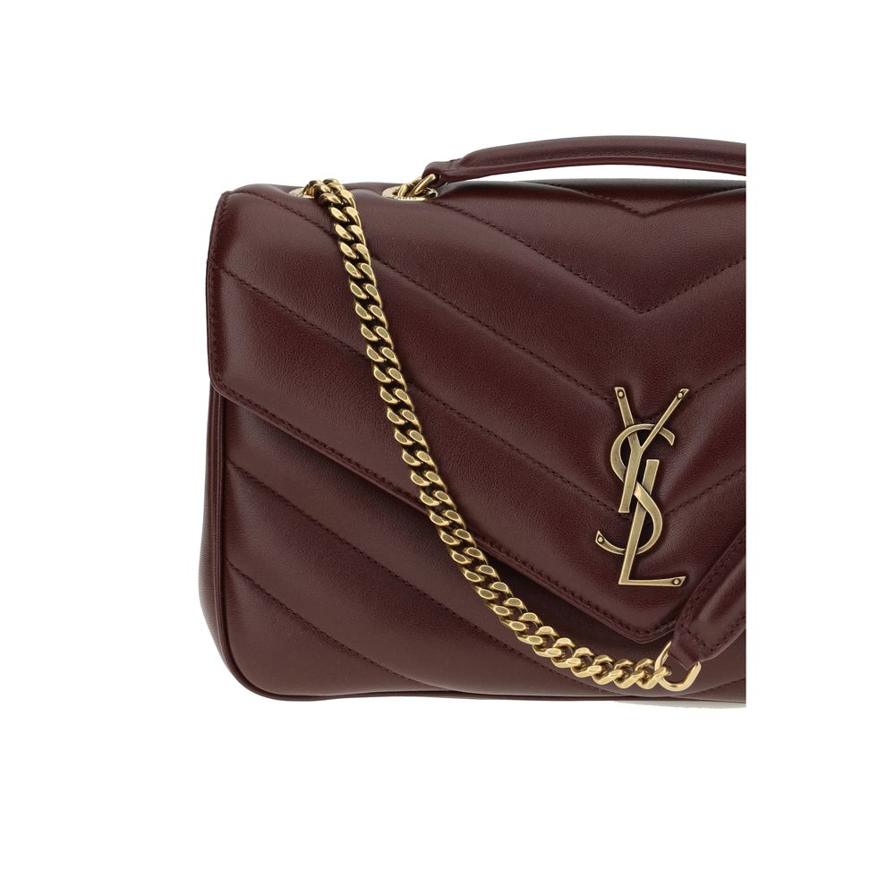 Saint Laurent Bordeaux Lambskin Shoulder Bag