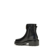Valentino Garavani Black Calf Leather Ankle Boots
