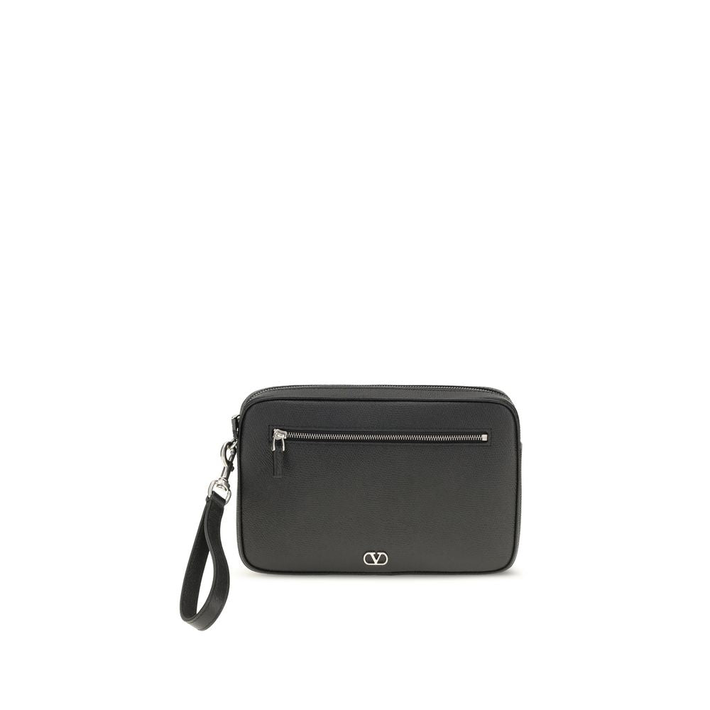 Valentino Garavani Black Calf Leather Wallet