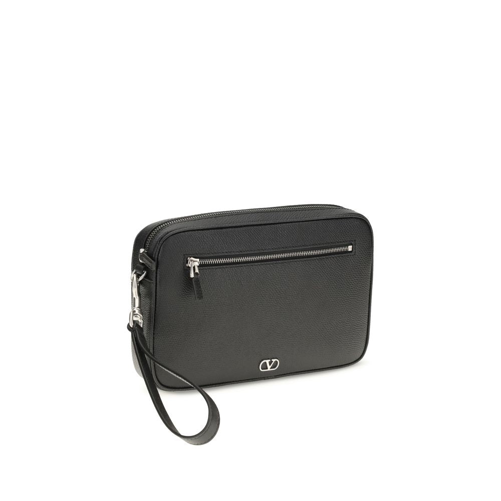 Valentino Garavani Black Calf Leather Wallet