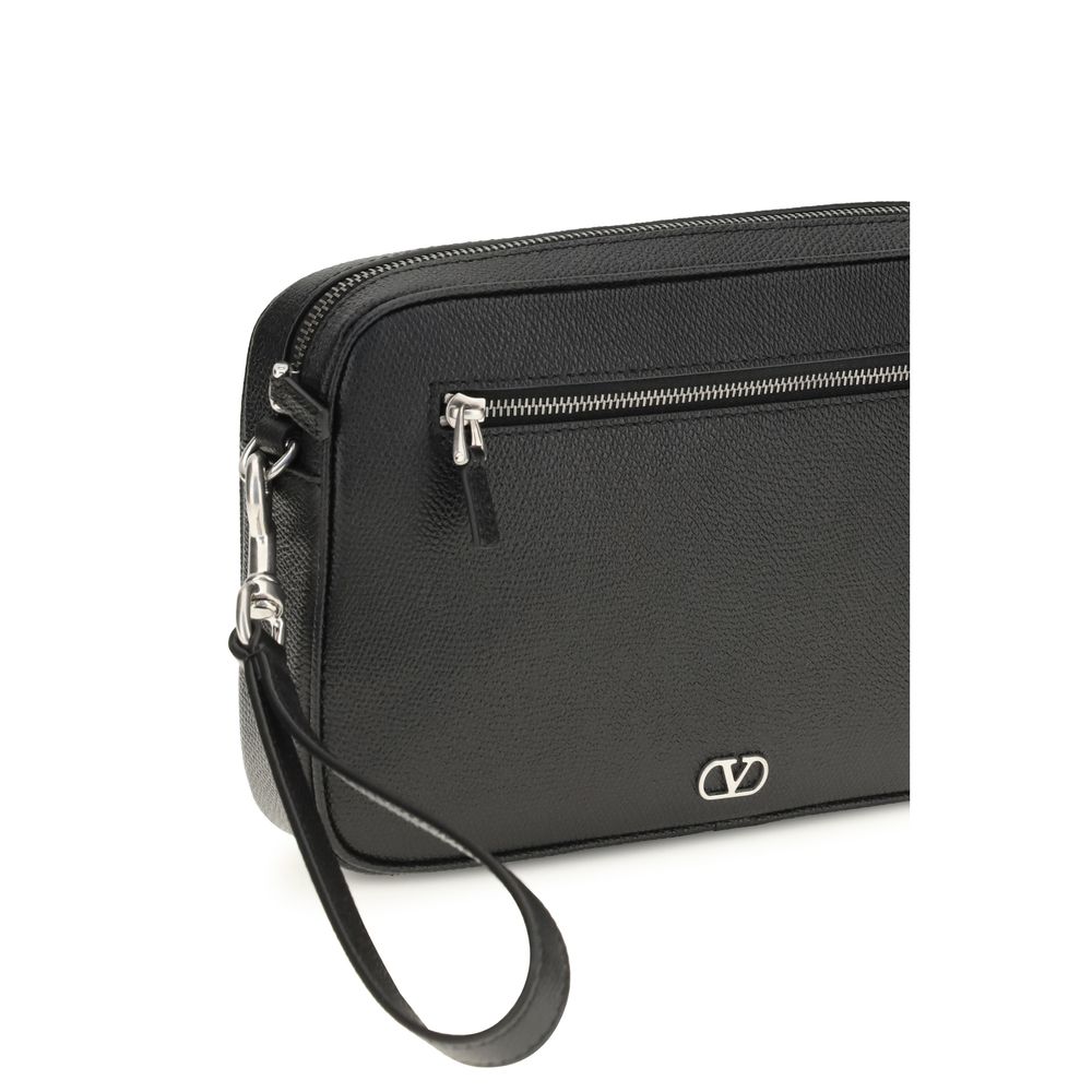 Valentino Garavani Black Calf Leather Wallet