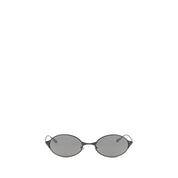 Alexander McQueen Gray Metal Neo Oval Sunglasses