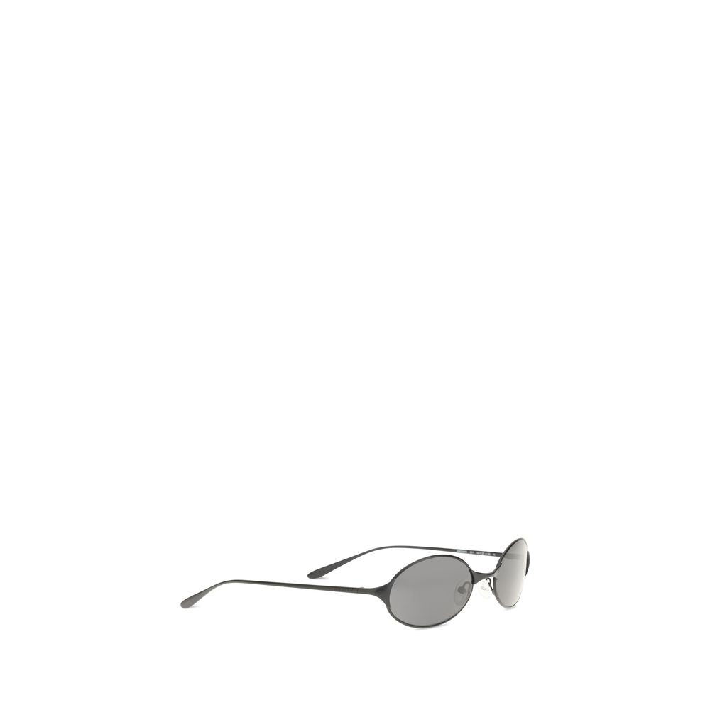 Alexander McQueen Gray Metal Neo Oval Sunglasses