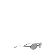 Alexander McQueen Gray Metal Neo Oval Sunglasses