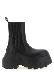 Rick Owens Black Ram Leather Ankle Boots