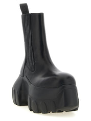 Rick Owens Black Ram Leather Ankle Boots