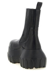 Rick Owens Black Ram Leather Ankle Boots
