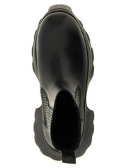 Rick Owens Black Ram Leather Ankle Boots