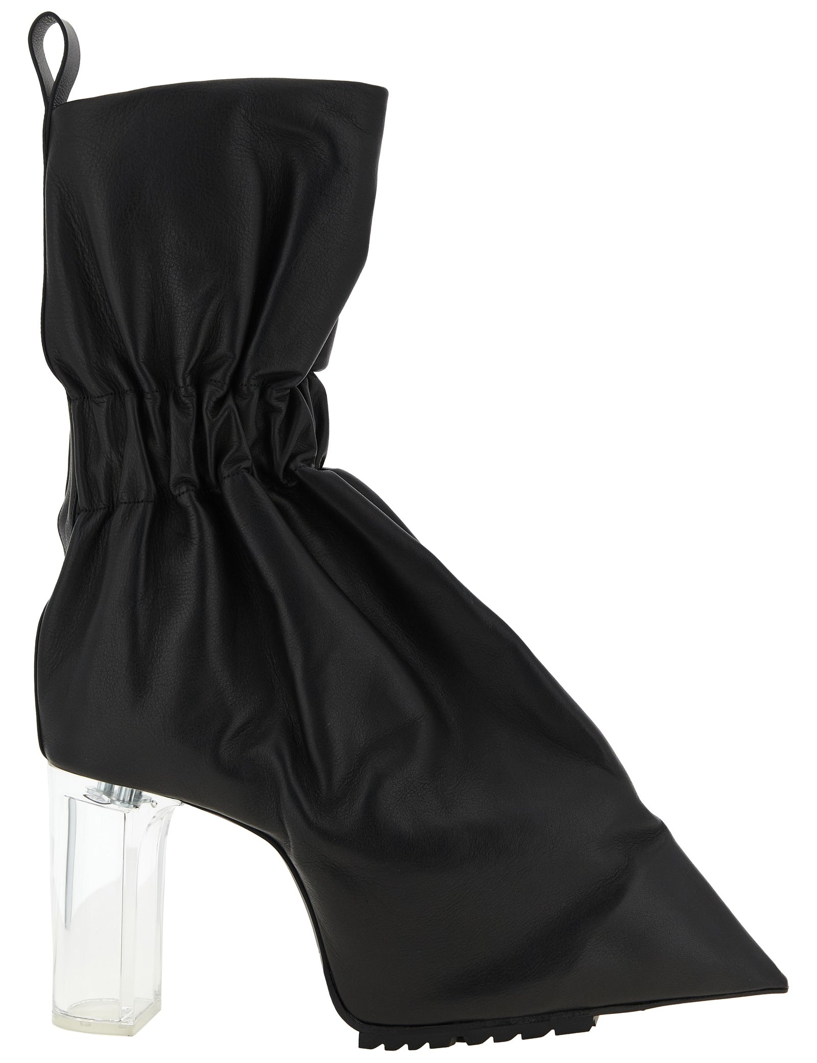 Rick Owens Black Calfskin Ankle Boots