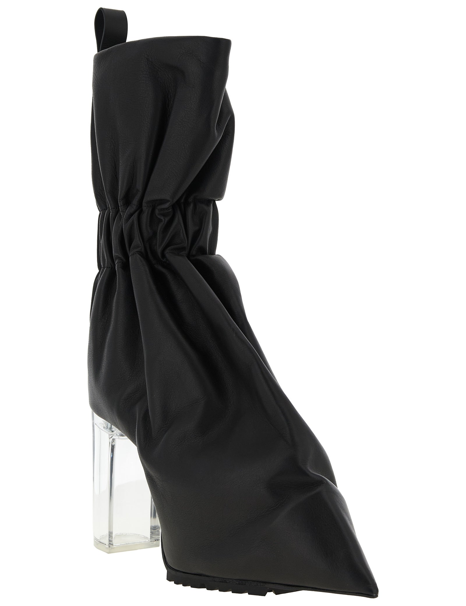 Rick Owens Black Calfskin Ankle Boots