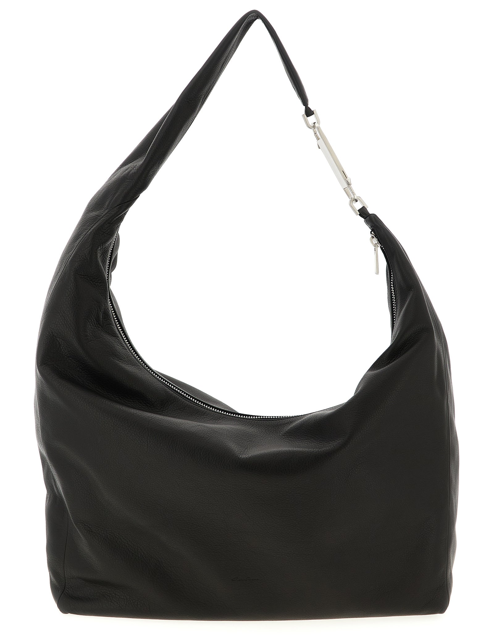 Rick Owens Black Calfskin Shoulder Bag