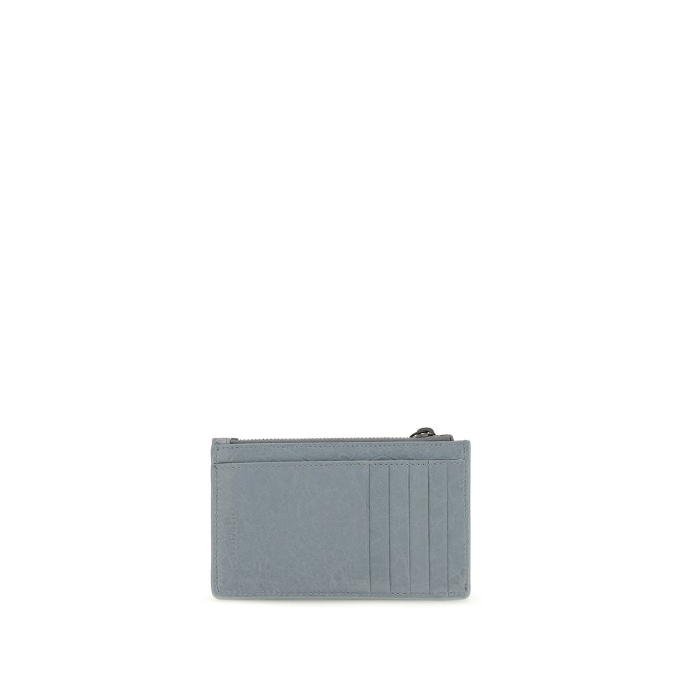 Balenciaga Blue Lambskin Long Card Holder
