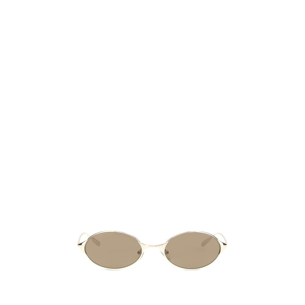 Alexander McQueen Gold-Tone Metal Neo Oval Sunglasses