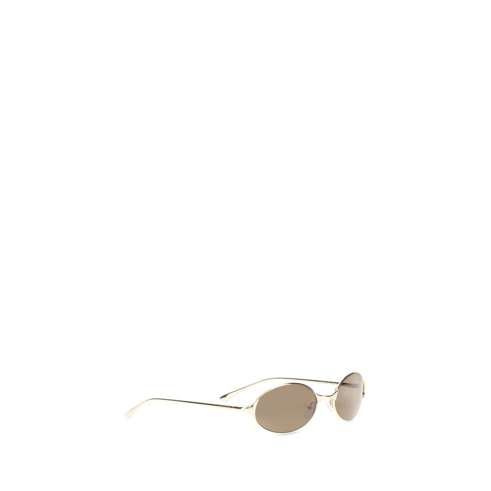 Alexander McQueen Gold-Tone Metal Neo Oval Sunglasses