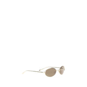 Alexander McQueen Gold-Tone Metal Neo Oval Sunglasses
