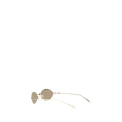 Alexander McQueen Gold-Tone Metal Neo Oval Sunglasses
