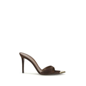 Giuseppe Zanotti Black Suede and Calf Leather Stiletto Heel Sandals