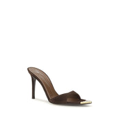 Giuseppe Zanotti Black Suede and Calf Leather Stiletto Heel Sandals