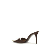 Giuseppe Zanotti Black Suede and Calf Leather Stiletto Heel Sandals