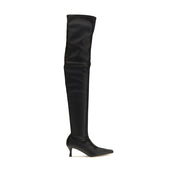 Proenza Schouler Black Polyurethane Over The Knee Boots