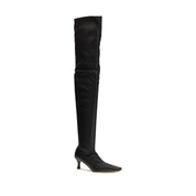 Proenza Schouler Black Polyurethane Over The Knee Boots