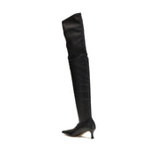 Proenza Schouler Black Polyurethane Over The Knee Boots