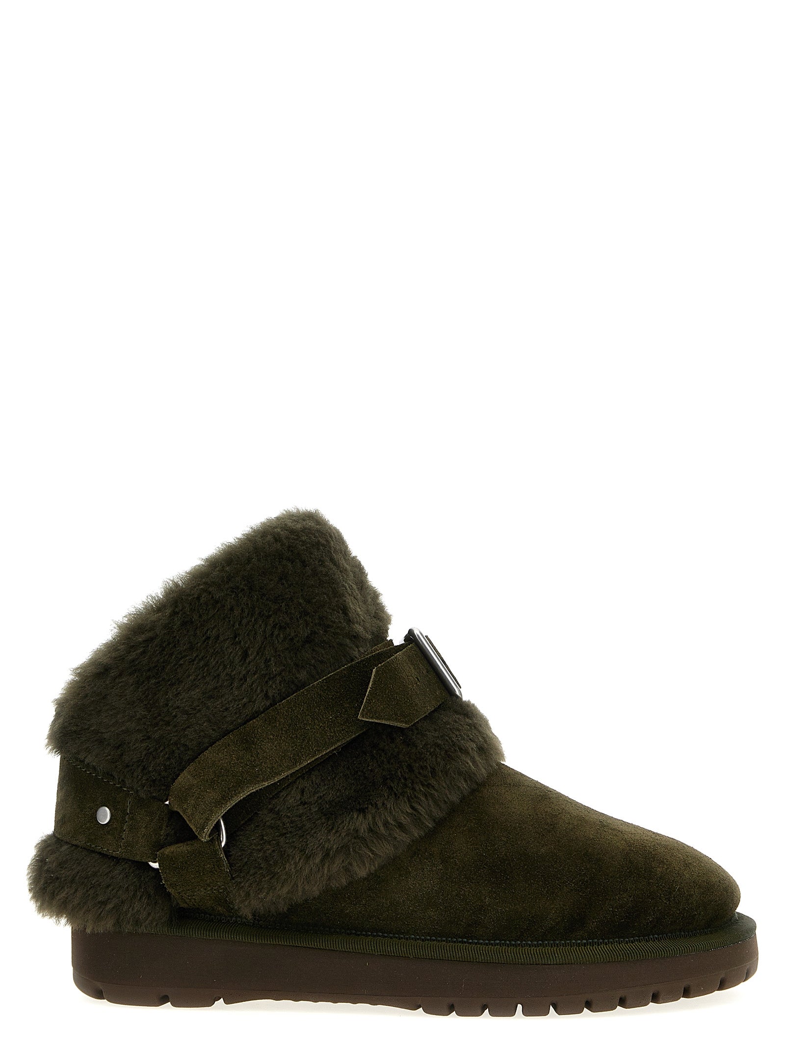 Burberry Green Suede Ankle Boots