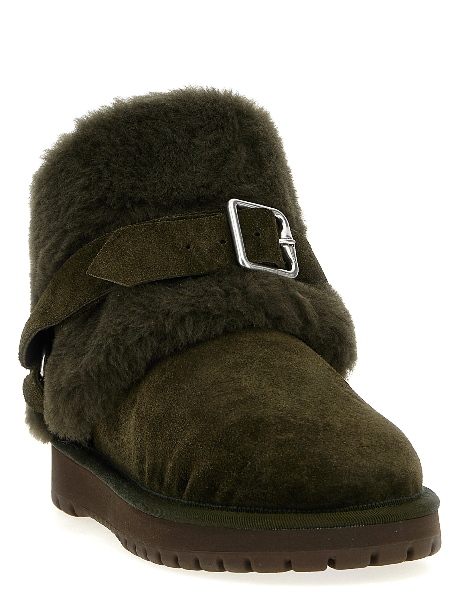 Burberry Green Suede Ankle Boots