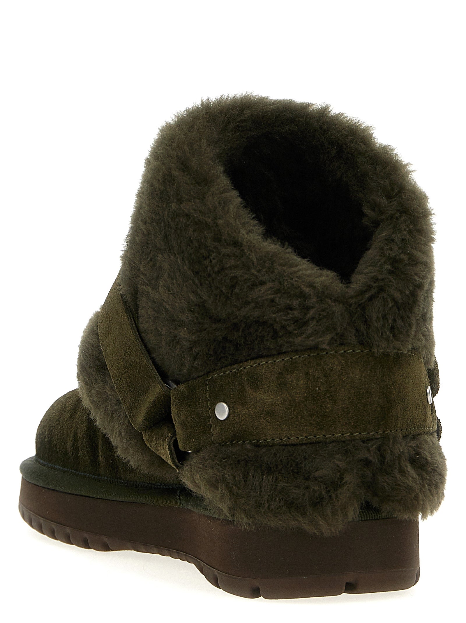 Burberry Green Suede Ankle Boots