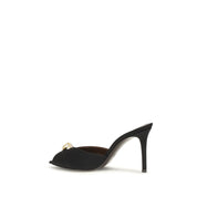 Giuseppe Zanotti Black Calf Leather Stiletto Heel Sandals