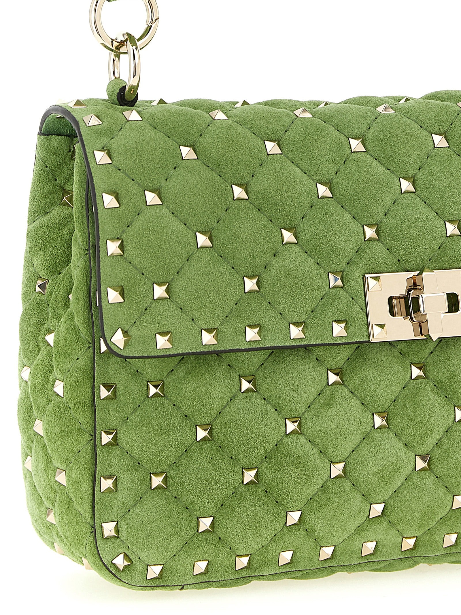 Valentino Garavani Green Calfskin Shoulder Bag