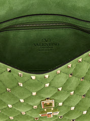 Valentino Garavani Green Calfskin Shoulder Bag