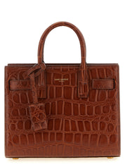 Saint Laurent Brown Calfskin Nano Sac De Jour Handbag