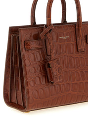 Saint Laurent Brown Calfskin Nano Sac De Jour Handbag