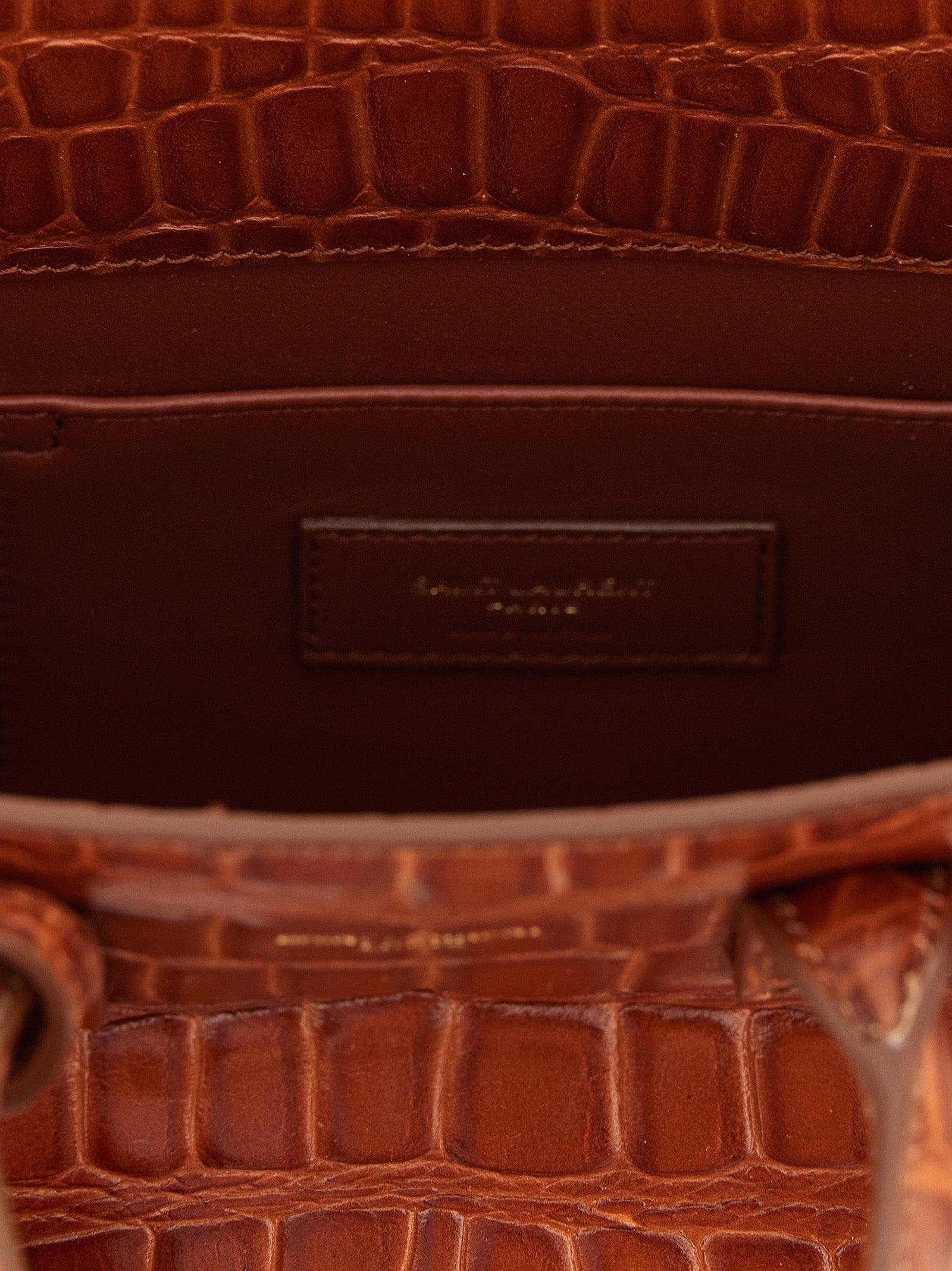 Saint Laurent Brown Calfskin Nano Sac De Jour Handbag