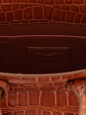Saint Laurent Brown Calfskin Nano Sac De Jour Handbag