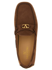 Valentino Garavani Brown Calfskin Slip-On Loafers