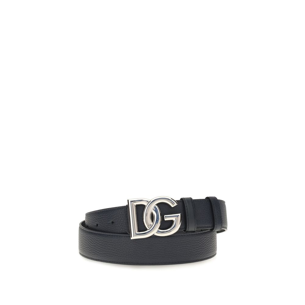 Dolce & Gabbana Black Calf Leather Regular Belt