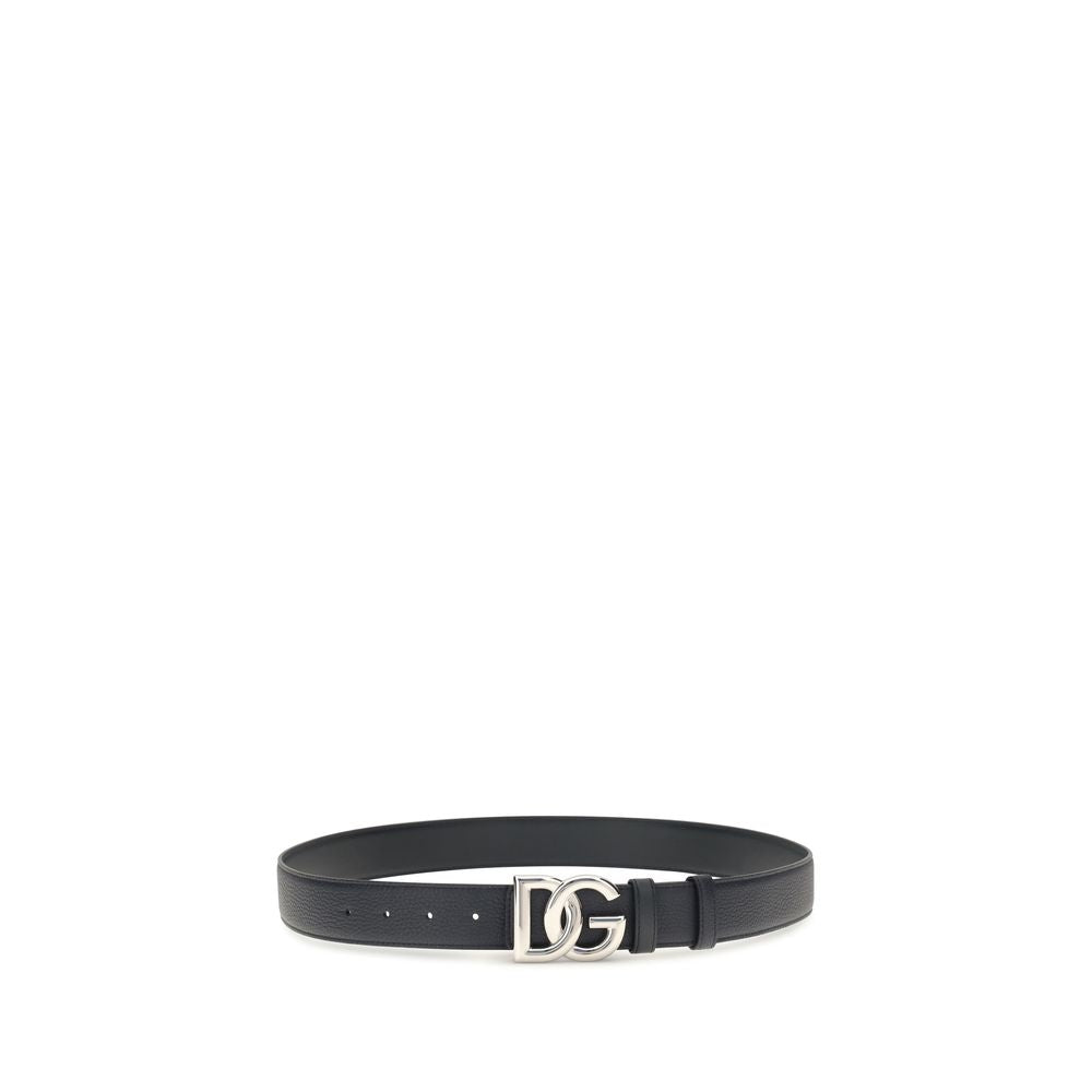 Dolce & Gabbana Black Calf Leather Regular Belt