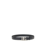 Dolce & Gabbana Black Calf Leather Regular Belt