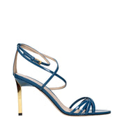 Tom Ford Blue Patent Leather Stiletto Heel Sandals